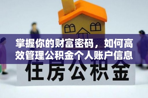 临泽掌握你的财富密码，如何高效管理公积金个人账户信息